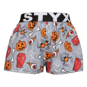 Dětské trenky Styx art sportovní guma Halloween rakve (BJ1752) 4-5 let