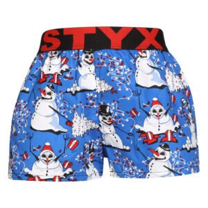 Dětské trenky Styx art sportovní guma Vánoce sněhuláci (BJ1751) 4-5 let