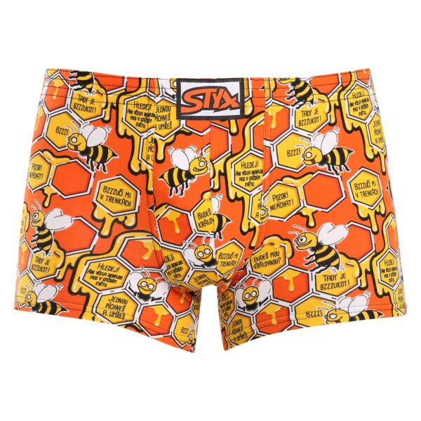 Pánské boxerky Styx art klasická guma včelky (Q1654) S