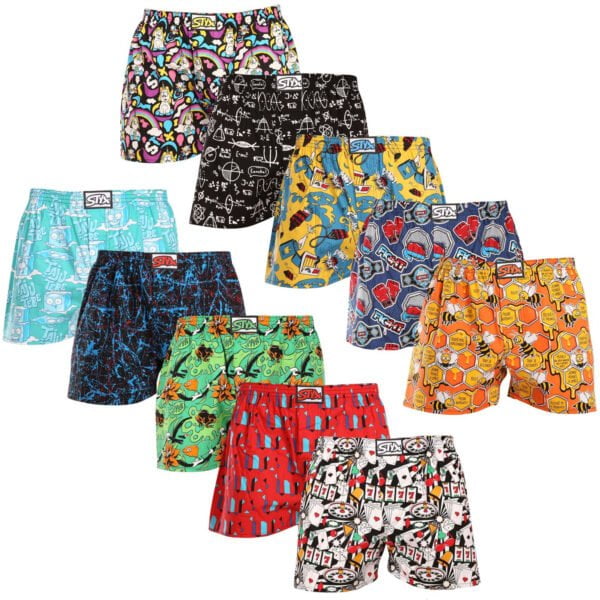 10PACK pánské trenky Styx art klasická guma vícebarevné (10A118367234790) M