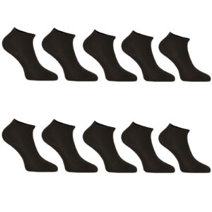 10PACK ponožky Nedeto nízké černé (10NDTPN1001) L