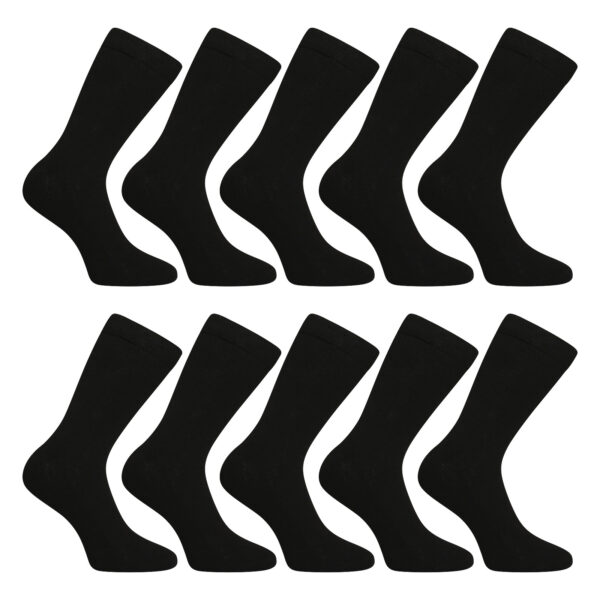 10PACK ponožky Nedeto vysoké černé (10NDTP1001) M