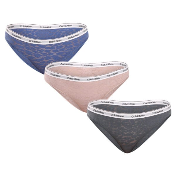 3PACK dámské kalhotky Calvin Klein vícebarevné (QD5069E-GP8) XS