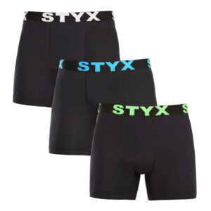3PACK pánské funkční boxerky Styx černé (3W96012) L