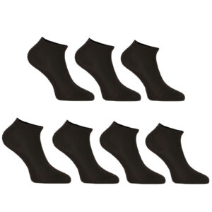 7PACK ponožky Nedeto nízké černé (7NDTPN1001) L