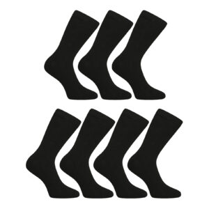 7PACK ponožky Nedeto vysoké černé (7NDTP1001) L