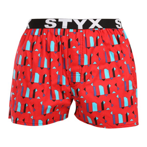 Pánské trenky Styx art sportovní guma obrazce (B1659) XL