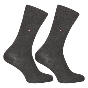 2PACK pánské ponožky Tommy Hilfiger vysoké šedé (371111 030) M