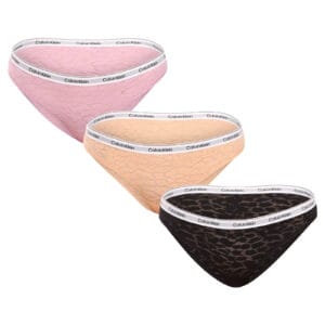 3PACK dámské kalhotky Calvin Klein nadrozměr vícebarevné (QD5080E-GP9) 3XL