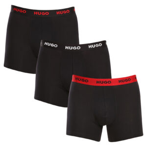 3PACK pánské boxerky Hugo Boss černé (50503079 010) M