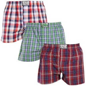 3PACK pánské trenky Styx klasická guma vícebarevné (3A20246) L