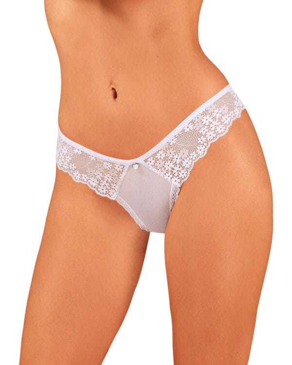Dámské kalhotky Obsessive bílé (Heavenlly panties) M/L