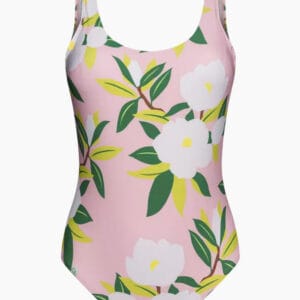 Veselé dámské jednodílné plavky Dedoles Bílé růže (D-F-BW-SW-OPS-C-1589) S