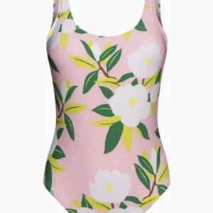 Veselé dámské jednodílné plavky Dedoles Bílé růže (D-F-BW-SW-OPS-C-1589) S