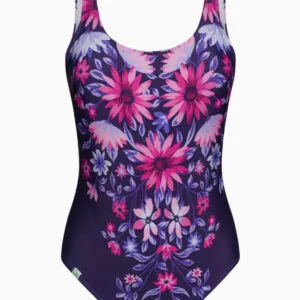 Veselé dámské jednodílné plavky Dedoles Květinová duše (D-F-BW-SW-OPS-C-1580) XS