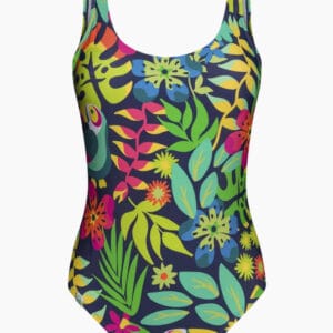 Veselé dámské jednodílné plavky Dedoles Tukan v džungli (D-F-BW-SW-OPS-C-1587) XS