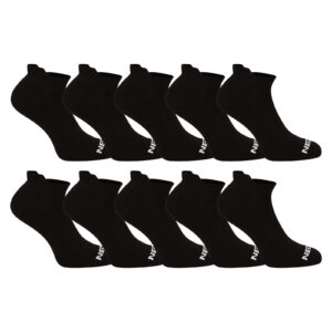 10PACK ponožky Nedeto nízké černé (10NDTPN001-brand) L