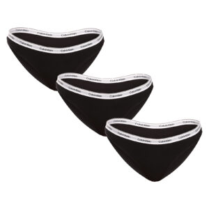 3PACK dámská tanga Calvin Klein černé (QD5209E-UB1) 3XL
