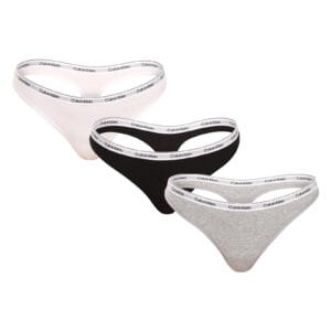 3PACK dámská tanga Calvin Klein vícebarevná (QD5209E-MPI) 3XL