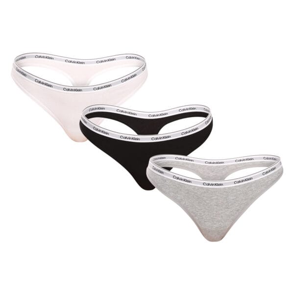 3PACK dámská tanga Calvin Klein vícebarevná (QD5209E-MPI) XXL