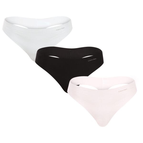 3PACK dámská tanga Calvin Klein vícebarevná (QD5219E-NOY) 3XL