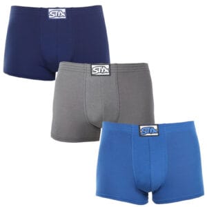 3PACK pánské boxerky Styx klasická guma vícebarevné (3Q96837) M