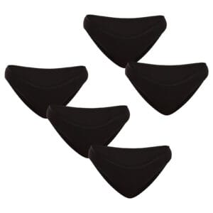 5PACK dámské kalhotky Nedeto černé (5NK001) M