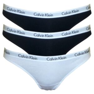 3PACK dámská tanga Calvin Klein vícebarevná (QD3587E-WZB) XL