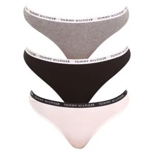 3PACK dámská tanga Tommy Hilfiger vícebarevná (UW0UW02829 0TF) L