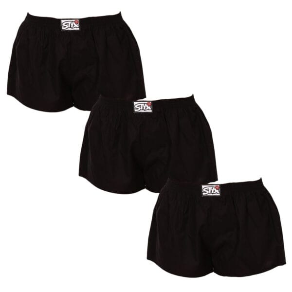 3PACK dámské trenky Styx klasická guma černé (3K0960) 3XL