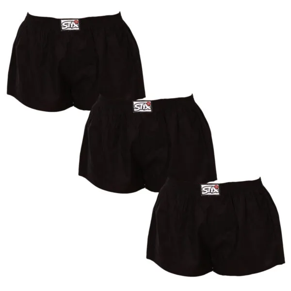 3PACK dámské trenky Styx klasická guma černé (3K0960) 3XL