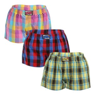 3PACK dámské trenky Styx klasická guma vícebarevné (3K102128) S