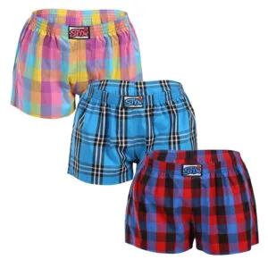 3PACK dámské trenky Styx klasická guma vícebarevné (3K102730) S