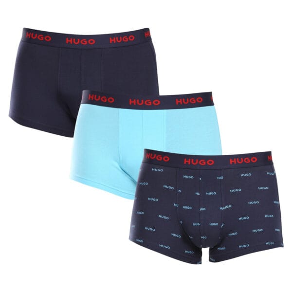 3PACK pánské boxerky HUGO vícebarevné (50480170 440) XXL