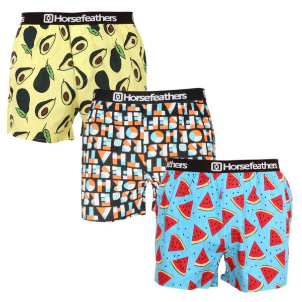 3PACK pánské trenky Horsefeathers Frazier vícebarevné (AM166H34ZW) M