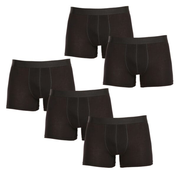 5PACK pánské boxerky Nedeto nadrozměr černé (5NBX001) 10XL