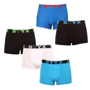 5PACK pánské boxerky Styx sportovní guma vícebarevné (5G0912179) L