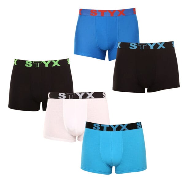 5PACK pánské boxerky Styx sportovní guma vícebarevné (5G0912179) XXL