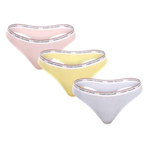 3PACK dámská tanga Tommy Hilfiger vícebarevná (UW0UW04894 0VQ) XL