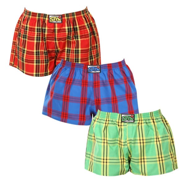 3PACK dámské trenky Styx klasická guma vícebarevné (3K101114) XXL