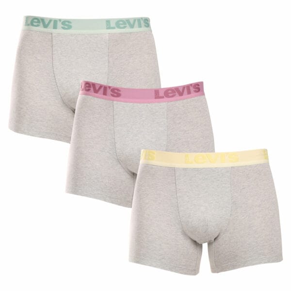 3PACK pánské boxerky Levis vícebarevné (905045001 025) L