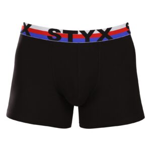 Pánské boxerky Styx long sportovní guma černé trikolóra (U1960) L