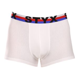 Pánské boxerky Styx sportovní guma bílé trikolóra (G2061) L