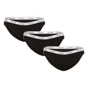 3PACK dámské kalhotky Calvin Klein černé (QD5207E-UB1) M