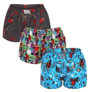 3PACK dámské trenky Styx art klasická guma vícebarevné (3K14125) L