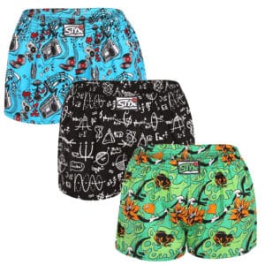 3PACK dámské trenky Styx art klasická guma vícebarevné (3K15782) L