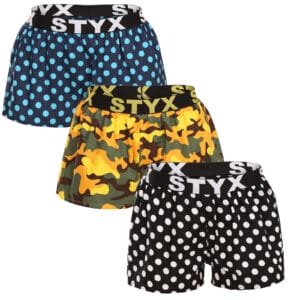 3PACK dámské trenky Styx art sportovní guma vícebarevné (3T15901) XXL
