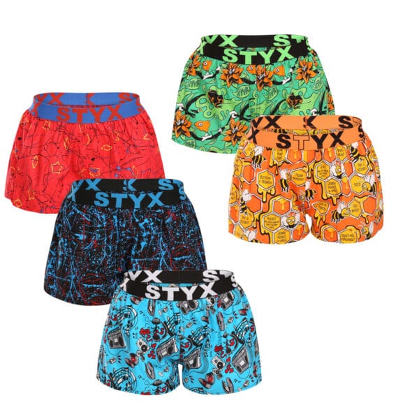 5PACK dámské trenky Styx art sportovní guma vícebarevné (5T1367834) S