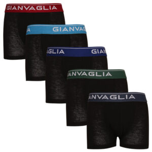 5PACK dětské boxerky Gianvaglia černé (026) 86