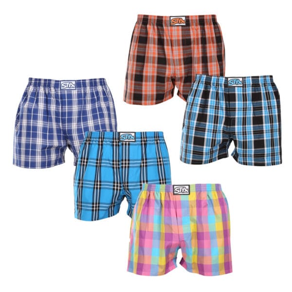 5PACK pánské trenky Styx klasická guma vícebarevné (5A102230) XL